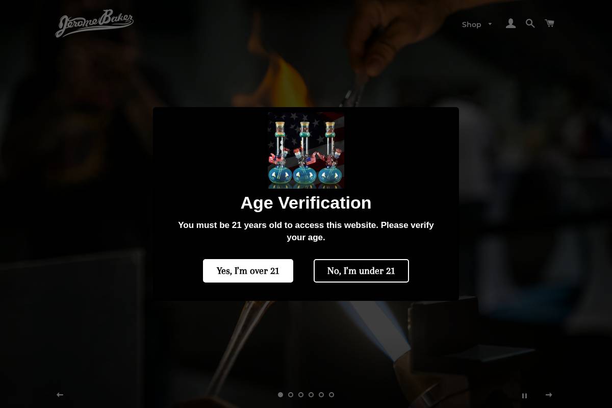 jeromebaker.com homepage screenshot