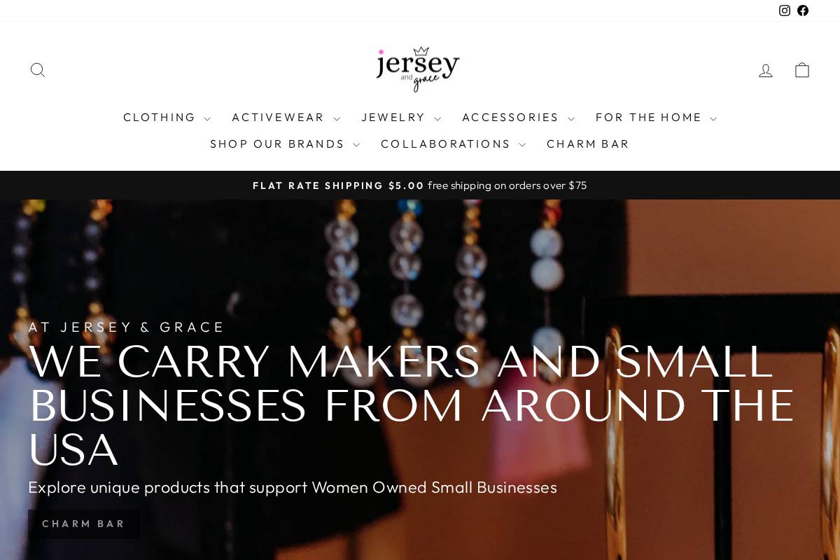 jerseyandgrace.com homepage screenshot