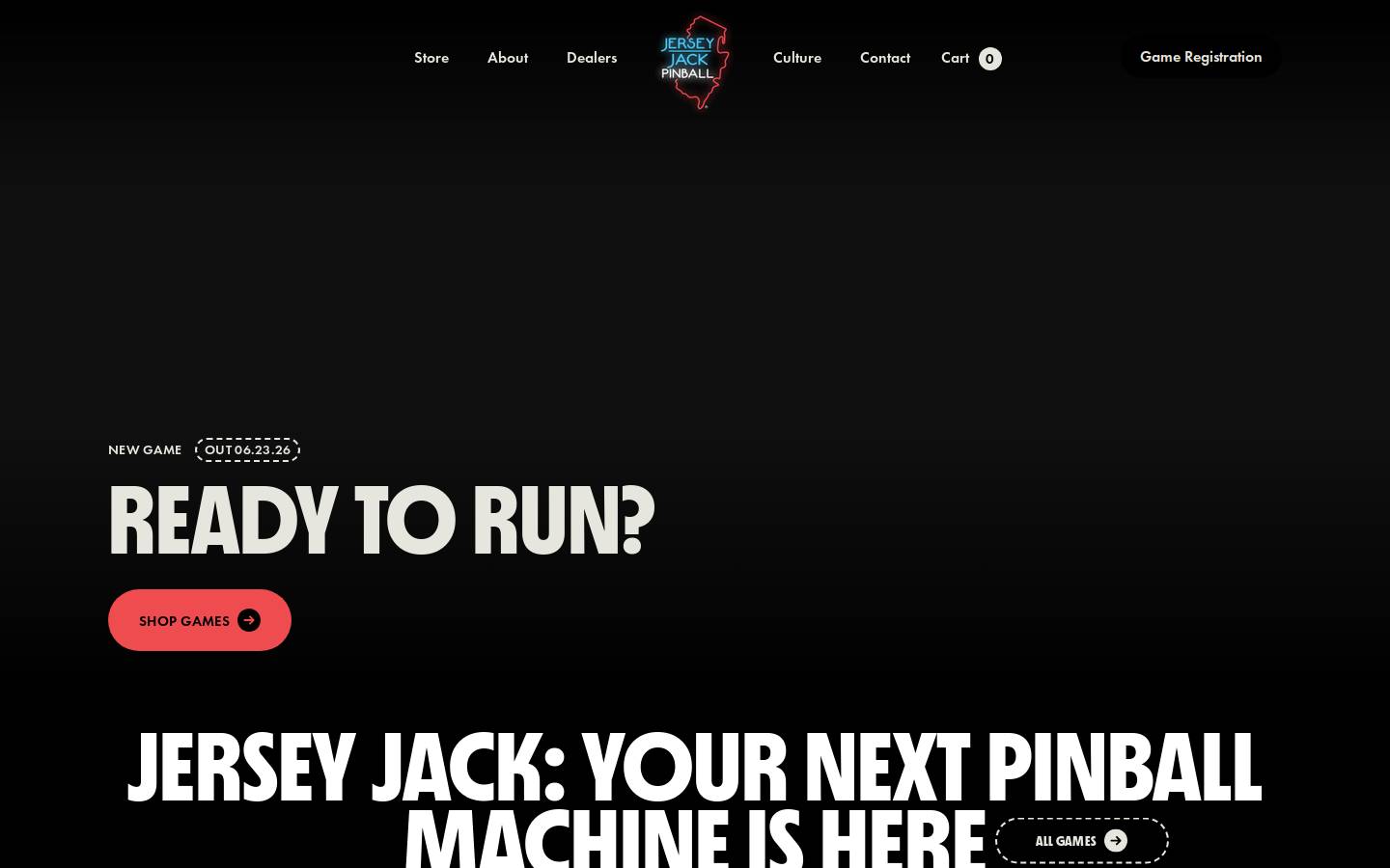jerseyjackpinball.com homepage screenshot