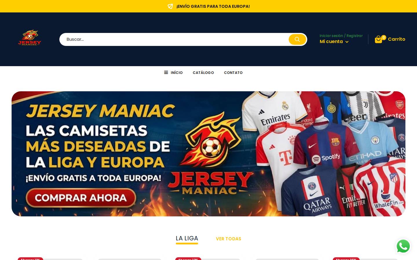 jerseymaniac.com homepage screenshot