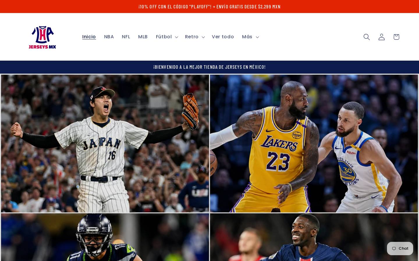 jerseysmexico.com homepage screenshot
