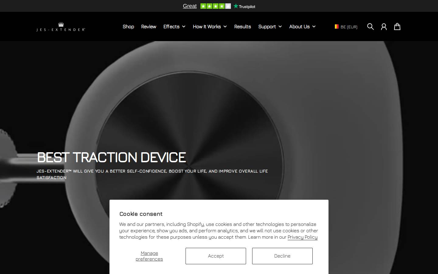 jesextender.com homepage screenshot
