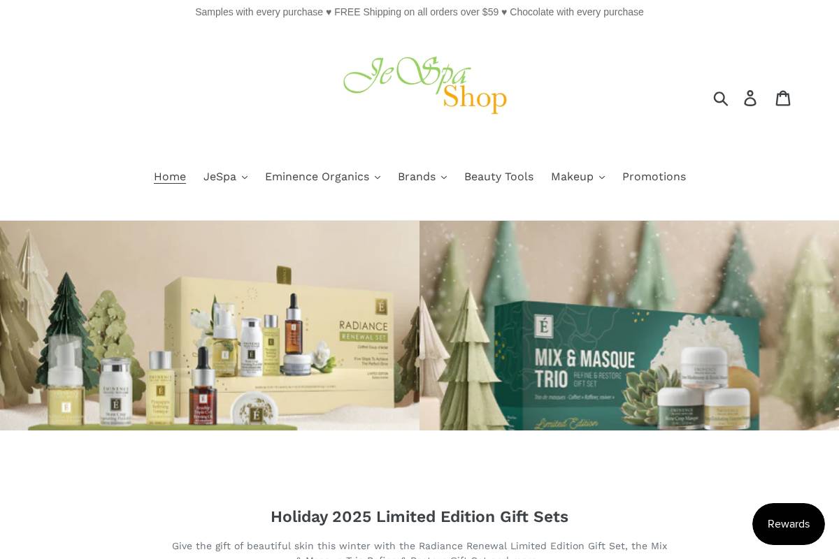 jespashop.ca homepage screenshot