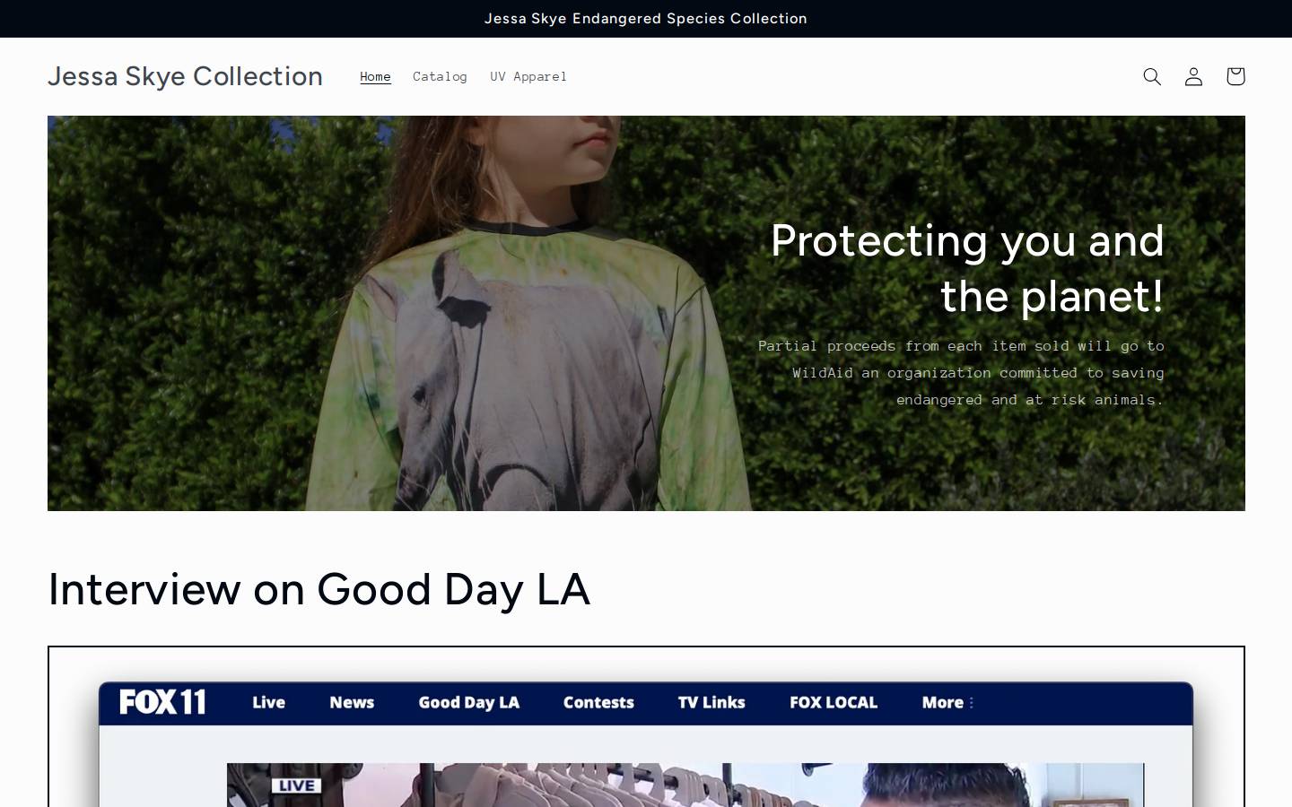 jessaskye.com homepage screenshot