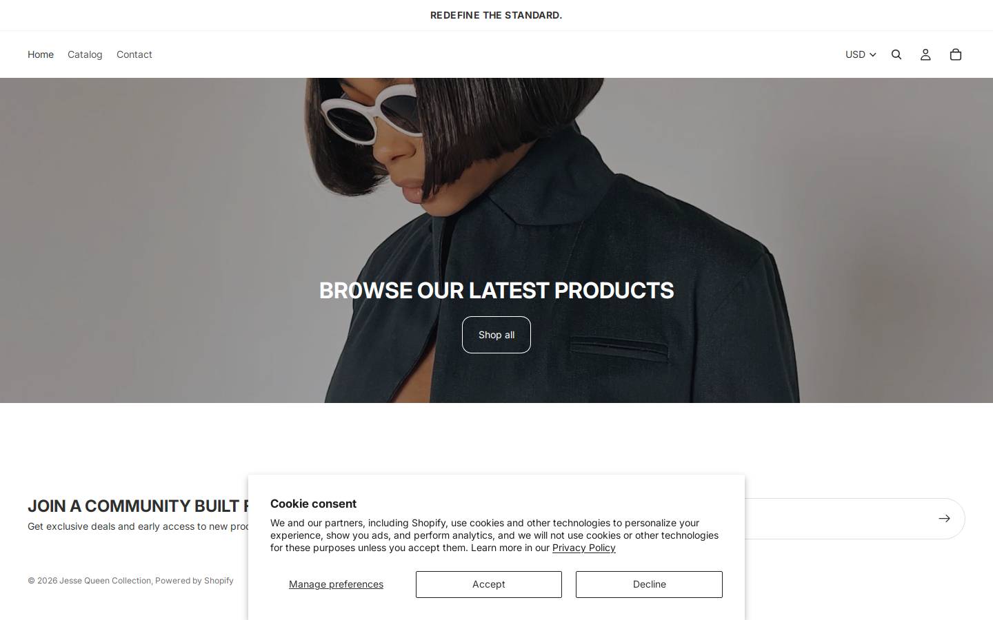 jessequeen.co homepage screenshot