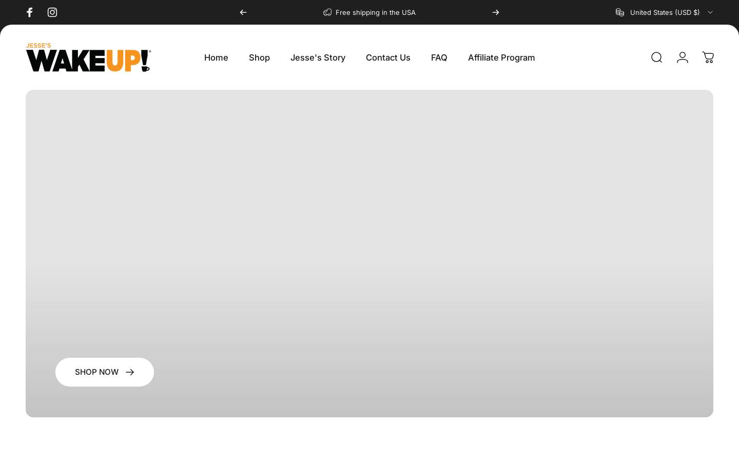 jesseswakeup.com homepage screenshot