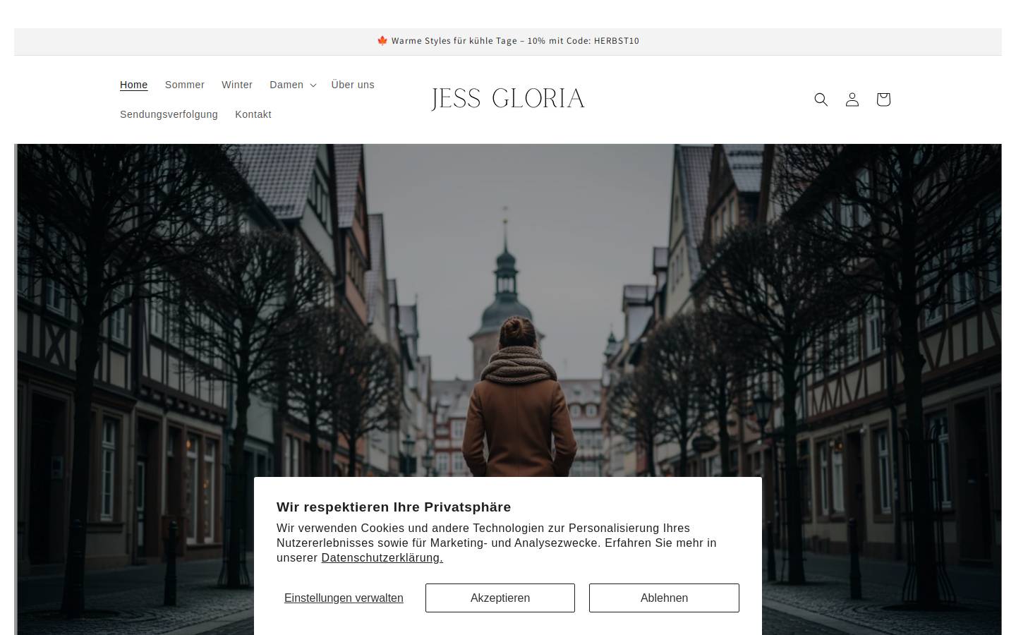 Jessgloria homepage screenshot