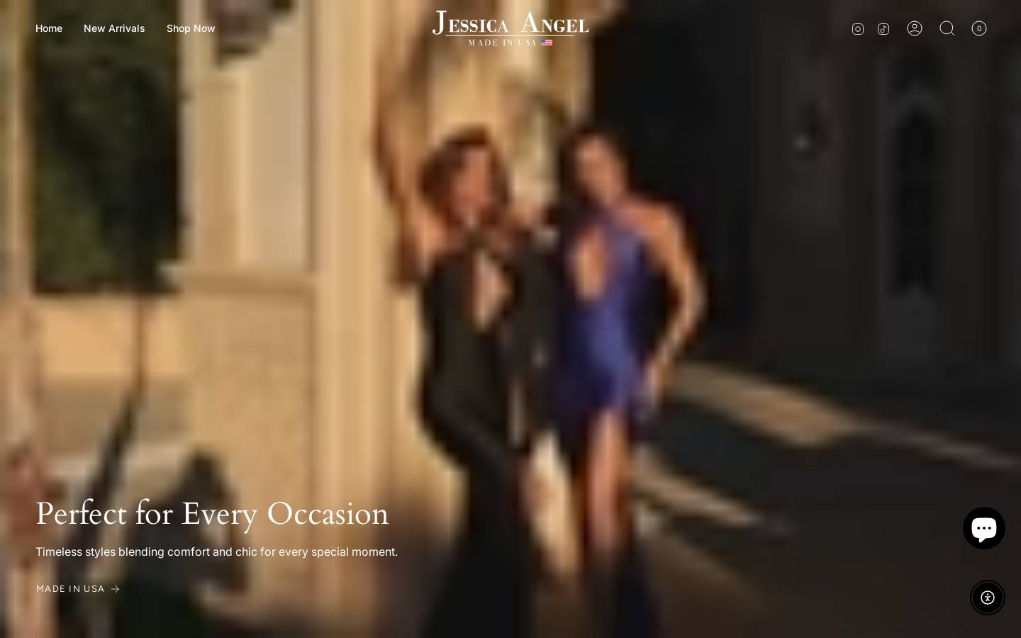 jessicaangelshop.com homepage screenshot
