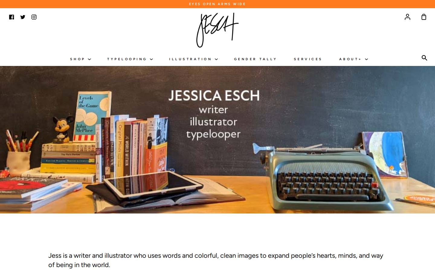 jessicaesch.com homepage screenshot
