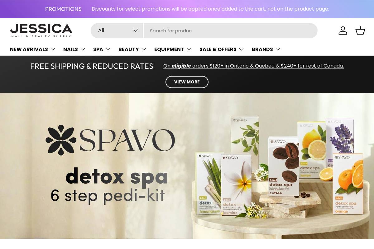 jessicanailsupply.ca homepage screenshot