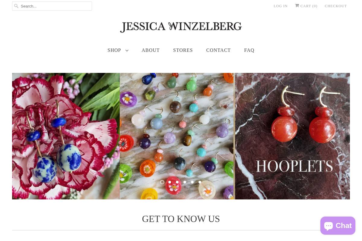 jessicawinzelberg.com homepage screenshot