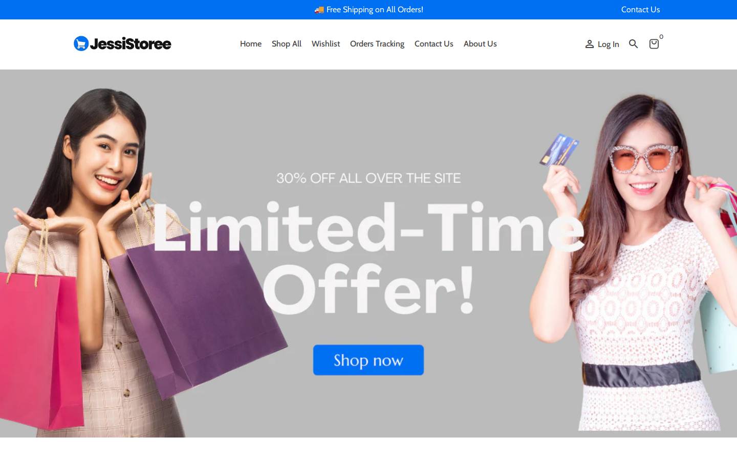 jessistoree.com homepage screenshot