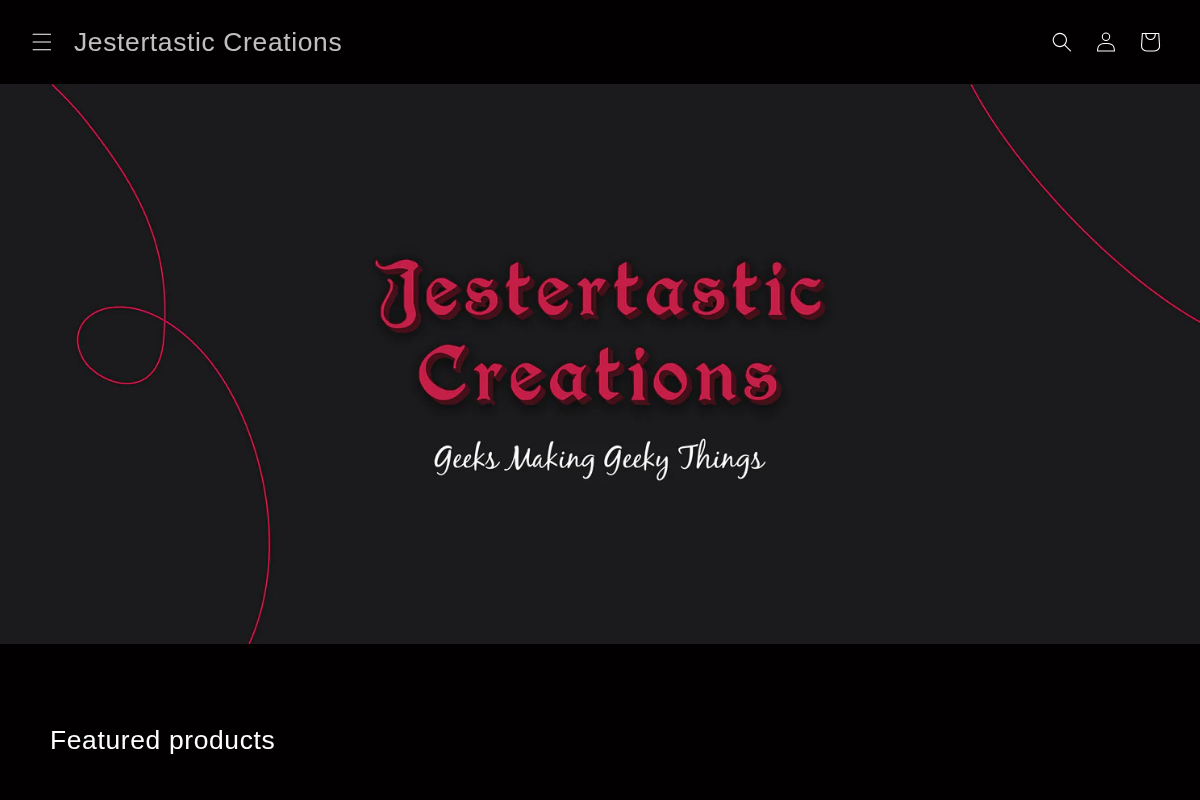 Jestertastic Creations homepage screenshot