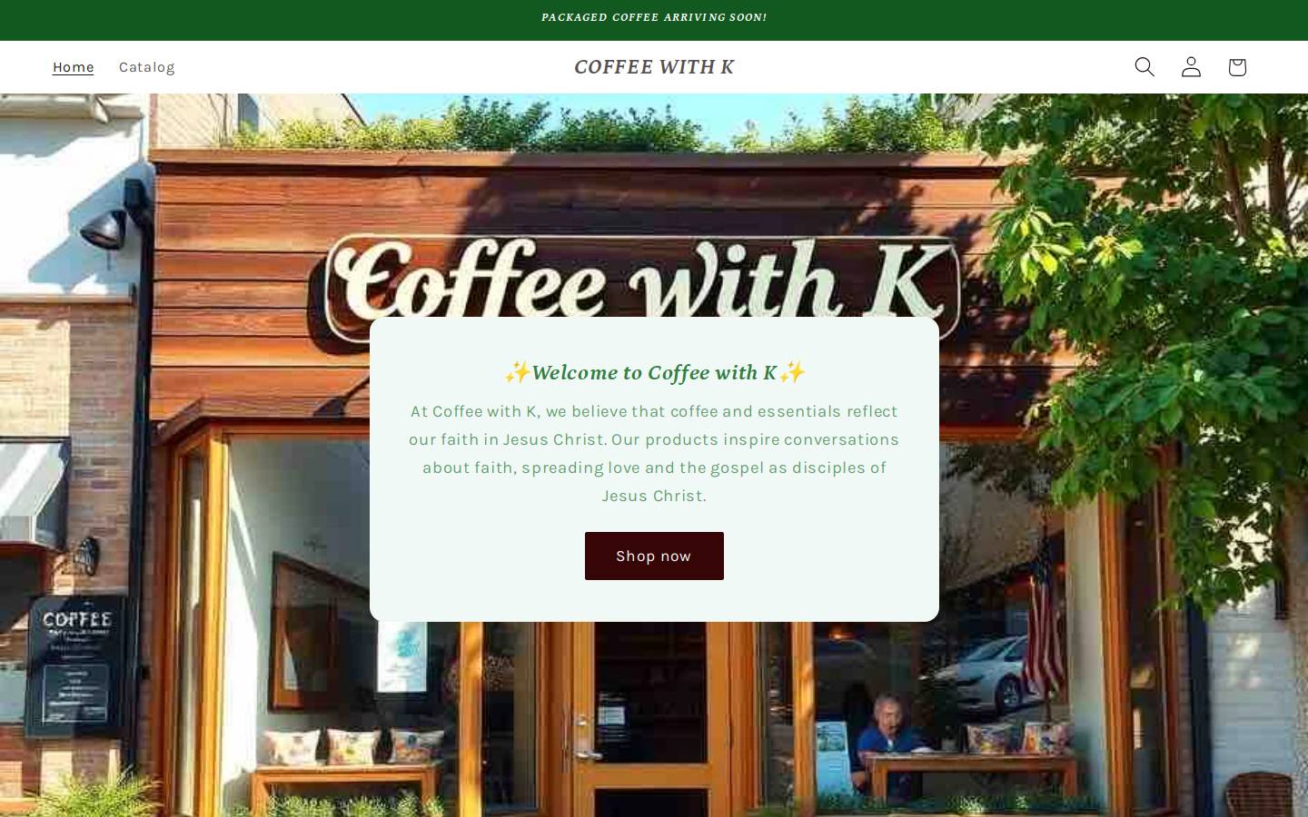jesusandcoffee.net homepage screenshot