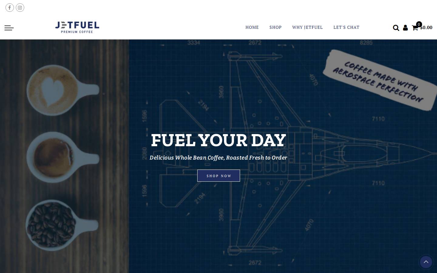 jetfuelcoffee.co homepage screenshot