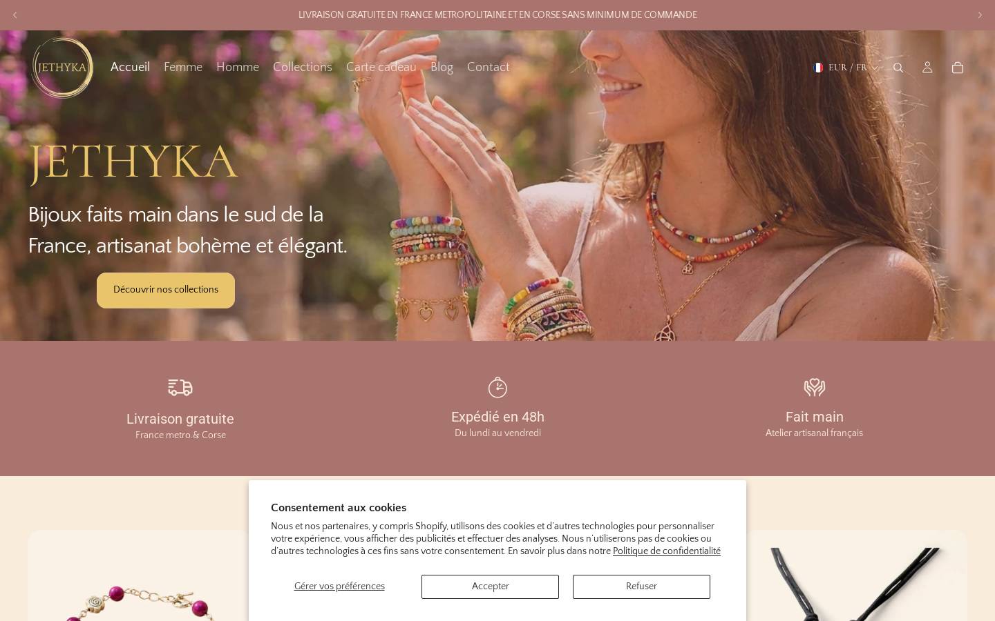 jethyka.com homepage screenshot