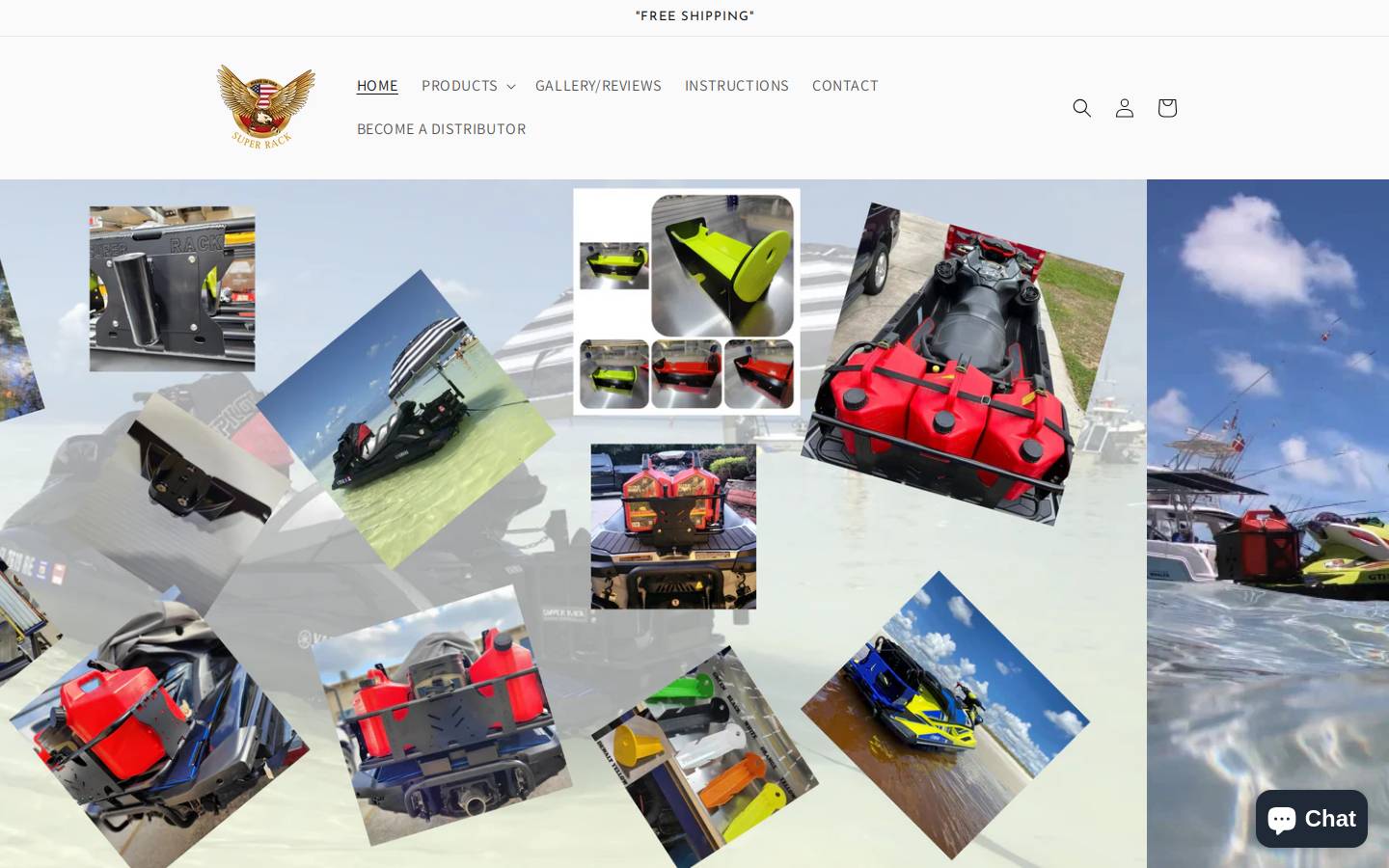 jetskirack.us homepage screenshot