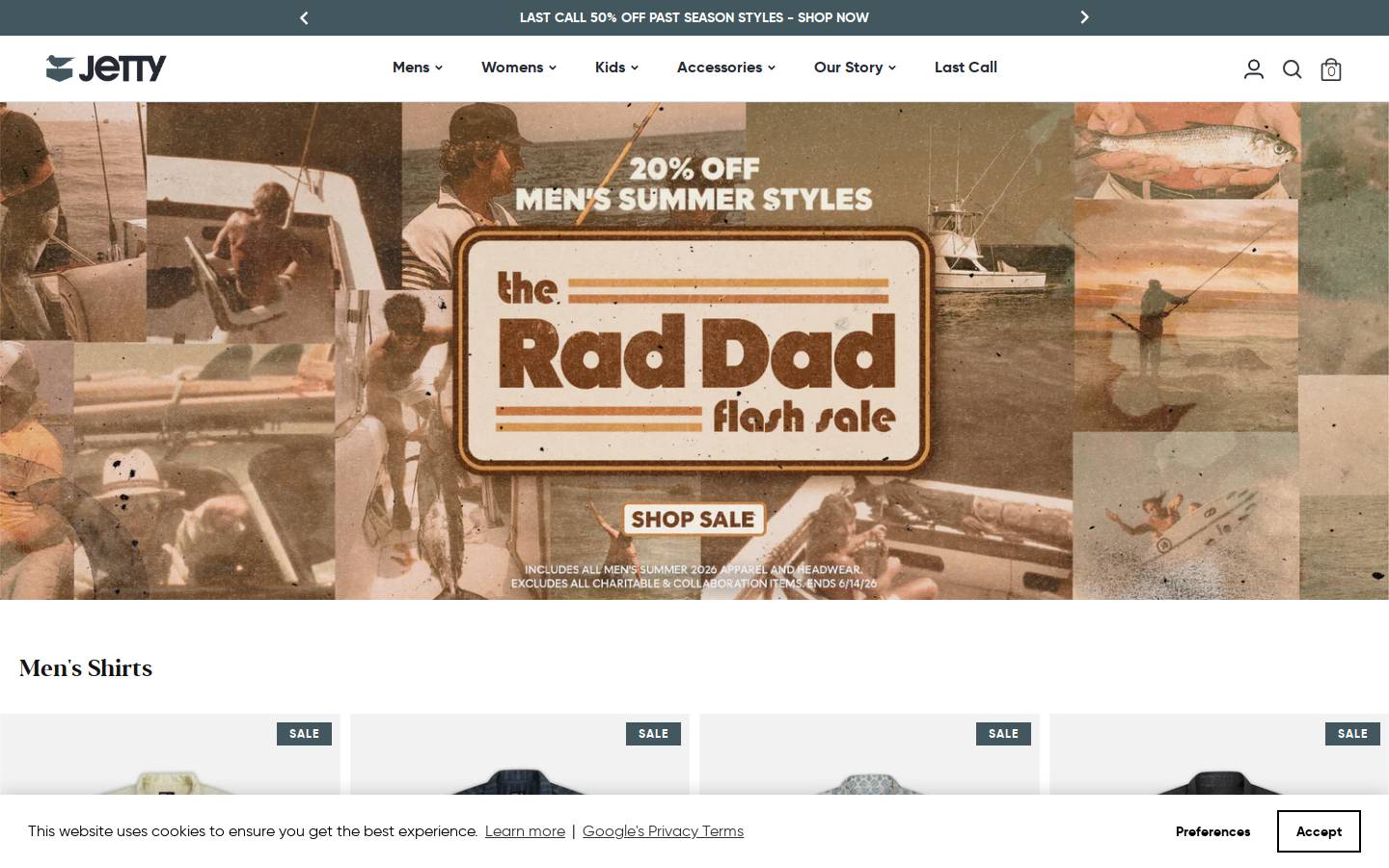jettystores.com homepage screenshot