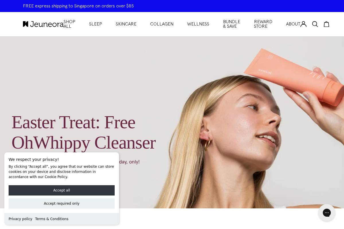 jeuneora-sg.com homepage screenshot