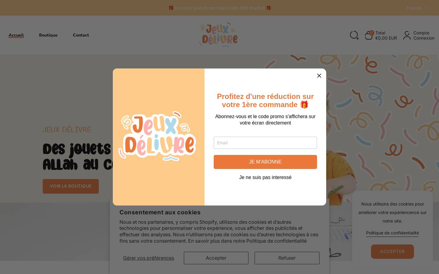 jeux-delivre.fr homepage screenshot