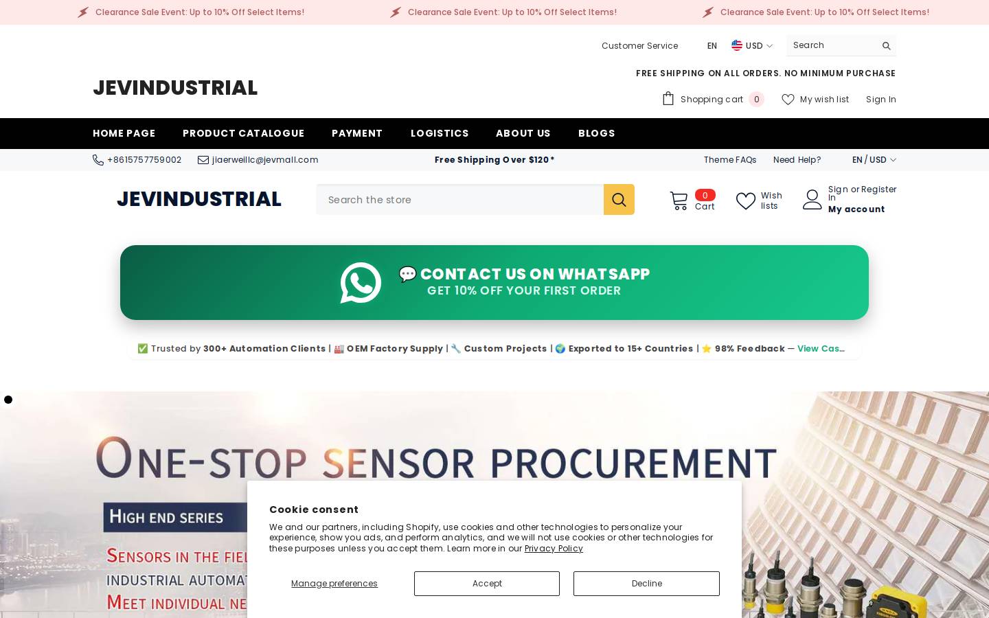 jevshop.com homepage screenshot