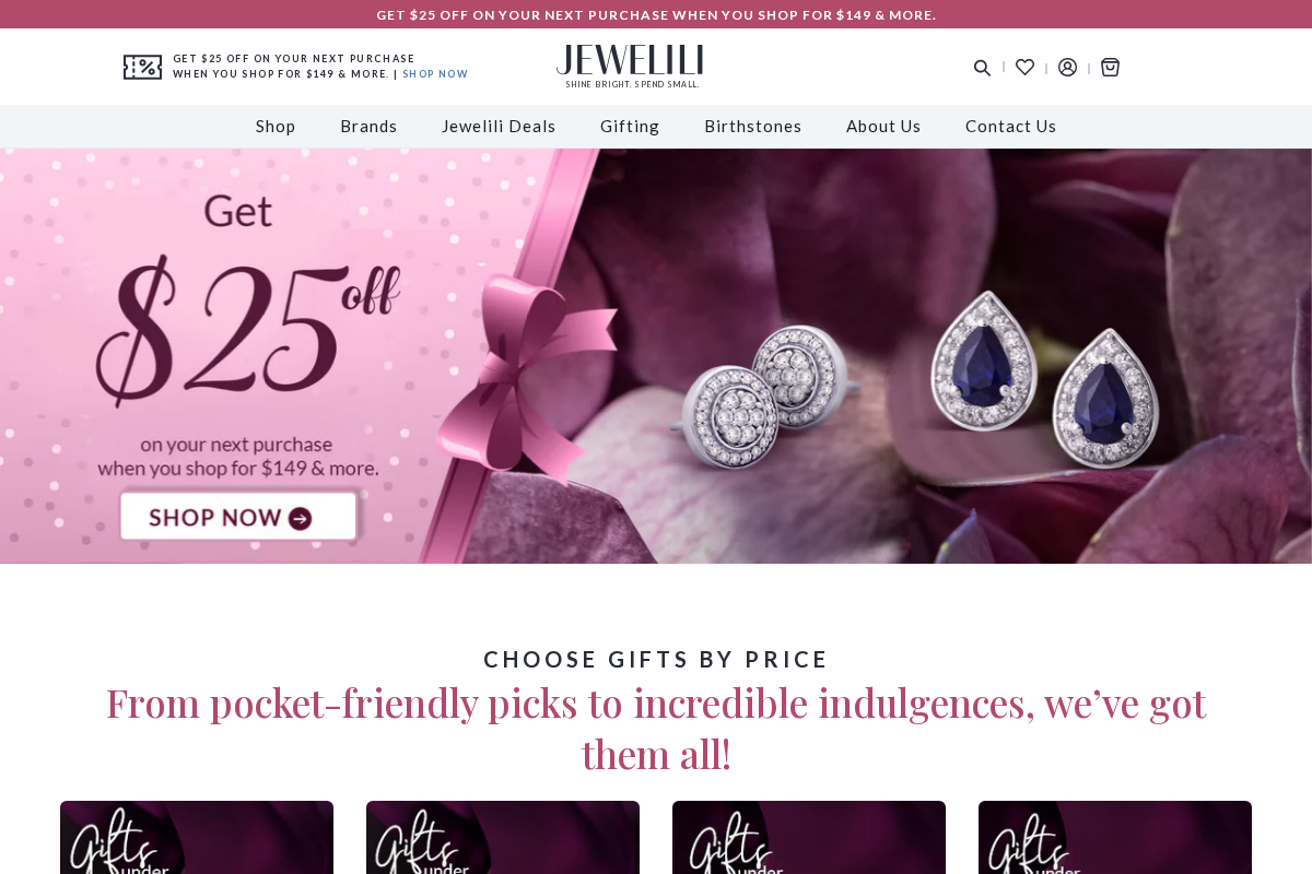 Jewelili homepage screenshot