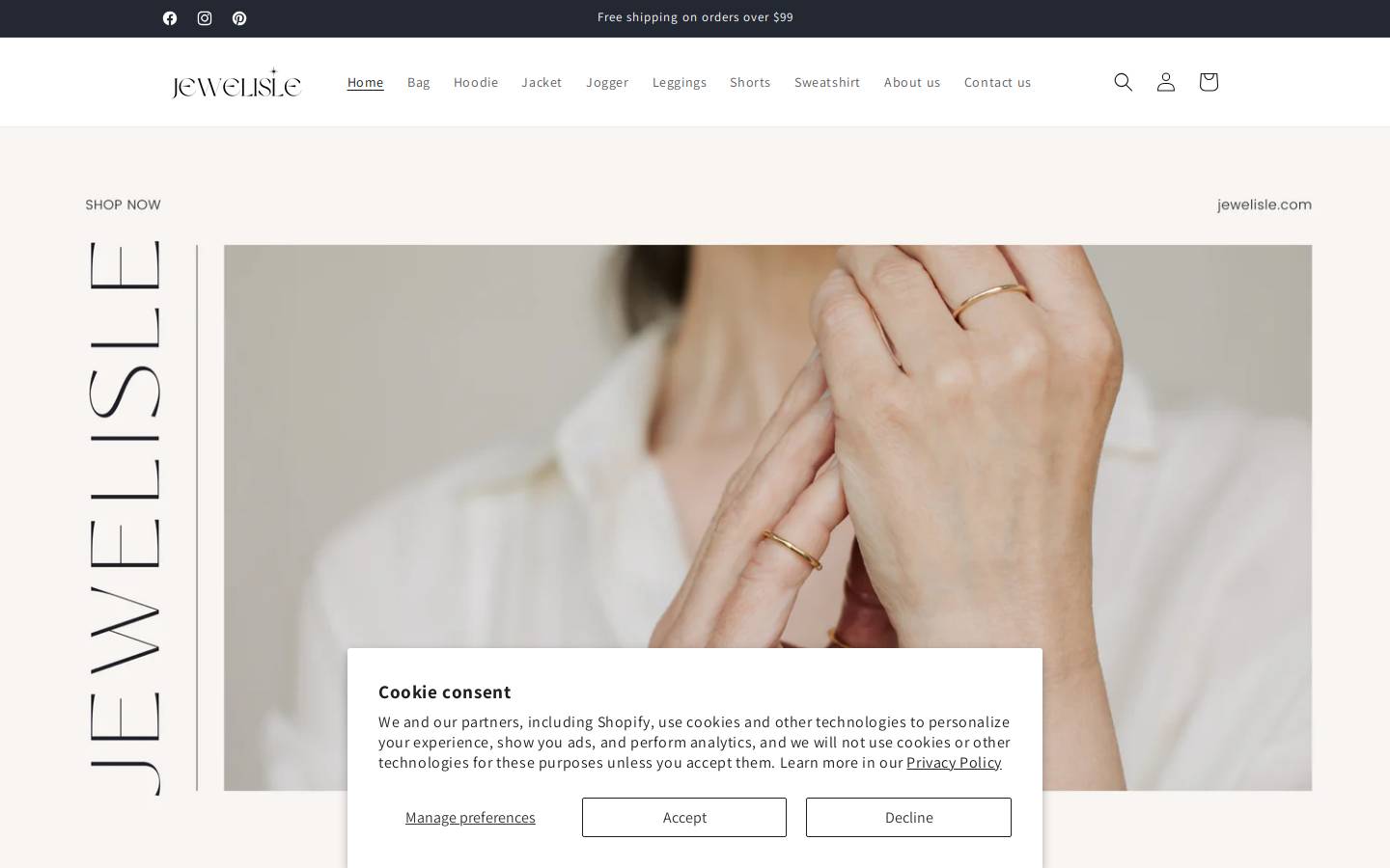 Jewelisle homepage screenshot