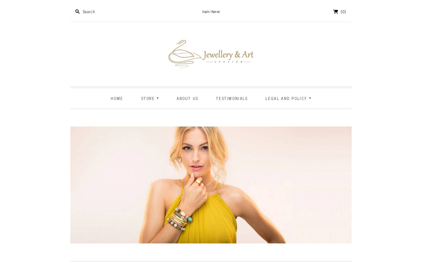 jewelleryandart.com.au homepage screenshot