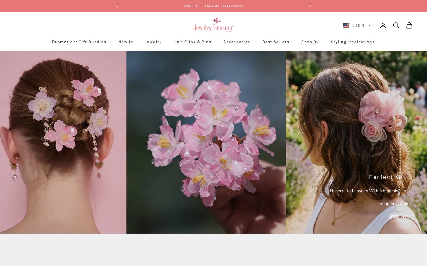 jewelleryblossom.com homepage screenshot
