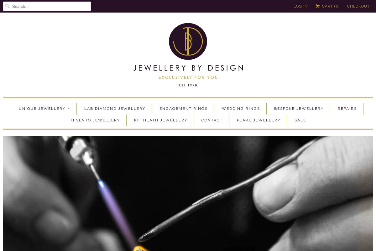 jewellerybydesign.com homepage screenshot