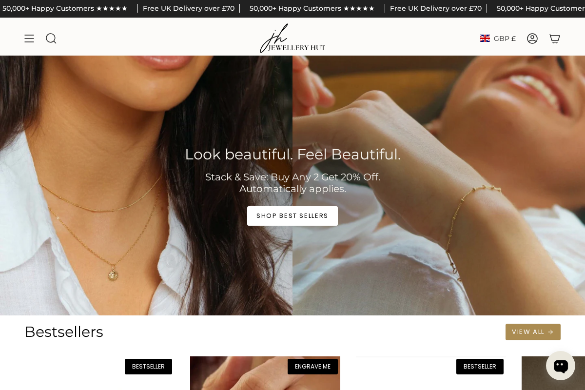 Jewelleryhutuk homepage screenshot