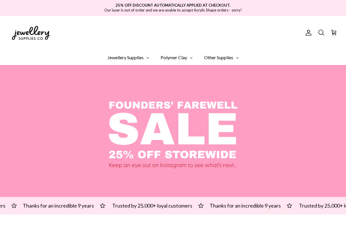 Jewellery Supplies Co homepage screenshot