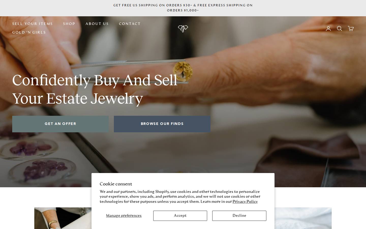 jewelryauthority.com homepage screenshot