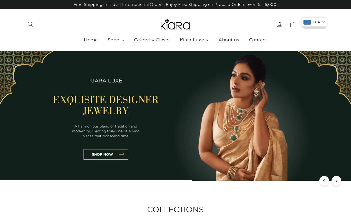 jewelrybykiara.com homepage screenshot