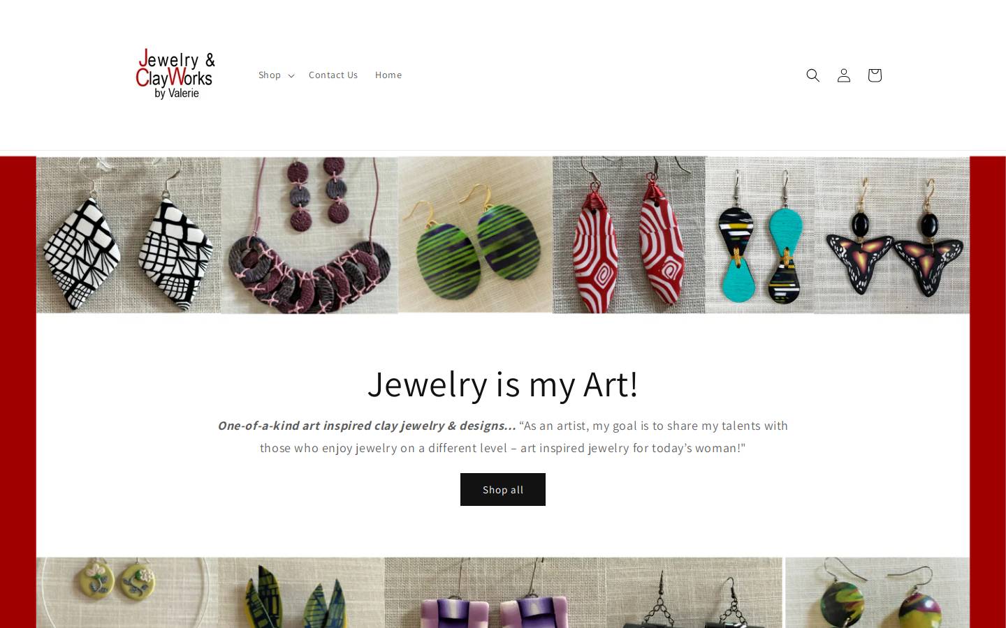 jewelryclayworks.com homepage screenshot