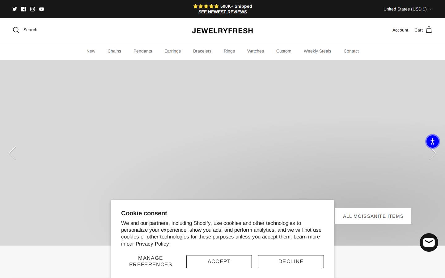 Jewelry Fresh homepage screenshot