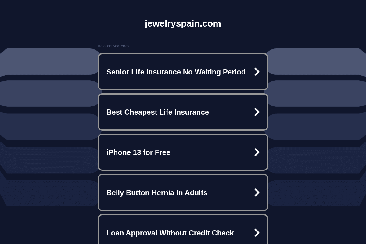 jewelryspain.com homepage screenshot