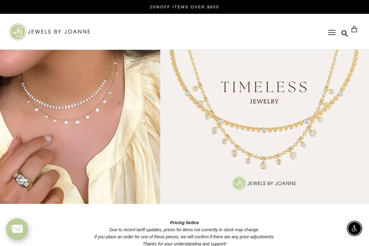 jewelsbyjoanne.com homepage screenshot