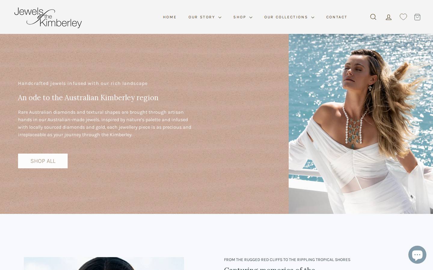 jewelsofthekimberley.com.au homepage screenshot