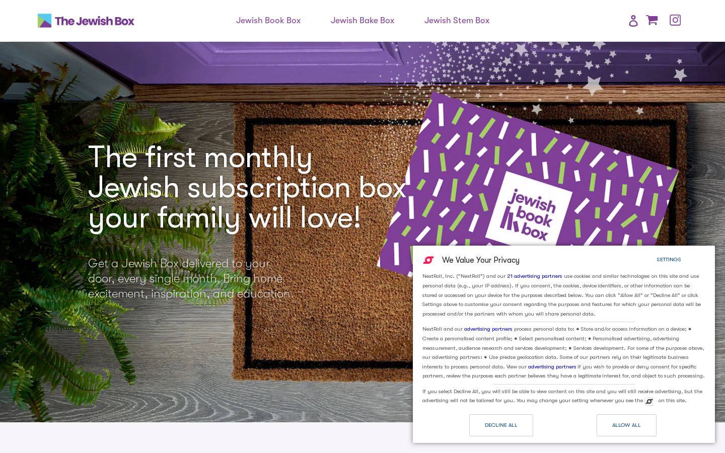 jewishbox.com homepage screenshot