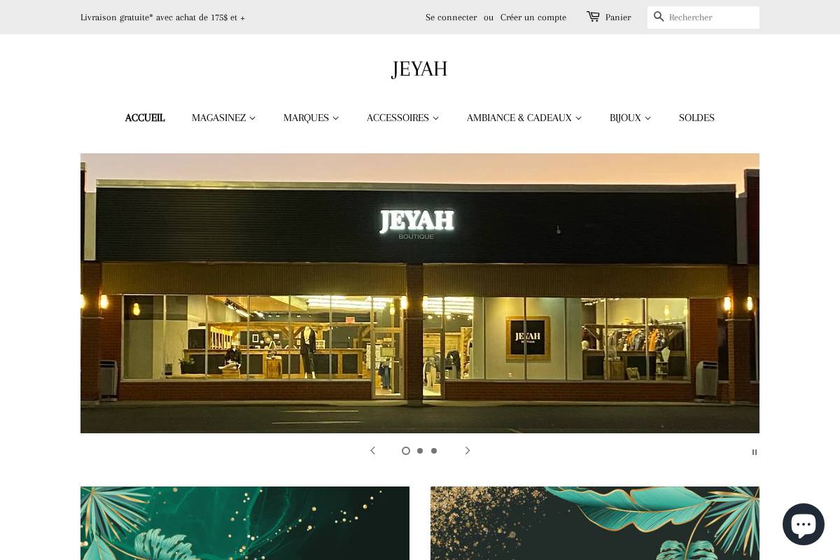 jeyah.com homepage screenshot