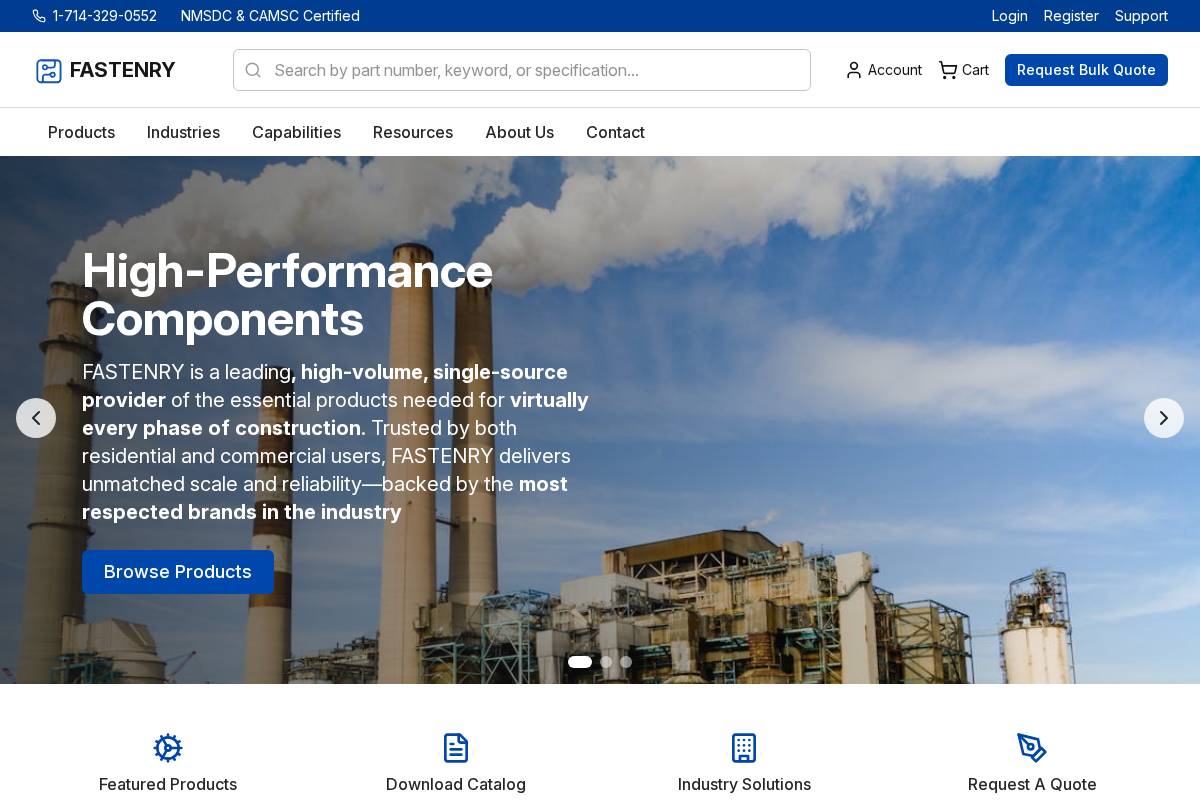 FASTENRY homepage screenshot