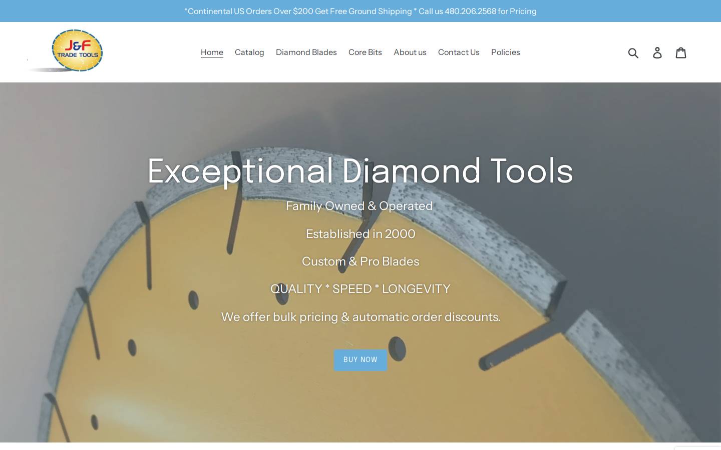 jfdiamondblade.com homepage screenshot