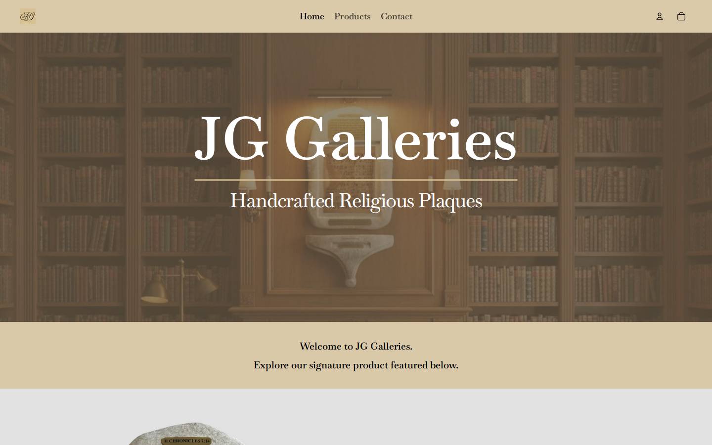 jggalleries.com homepage screenshot