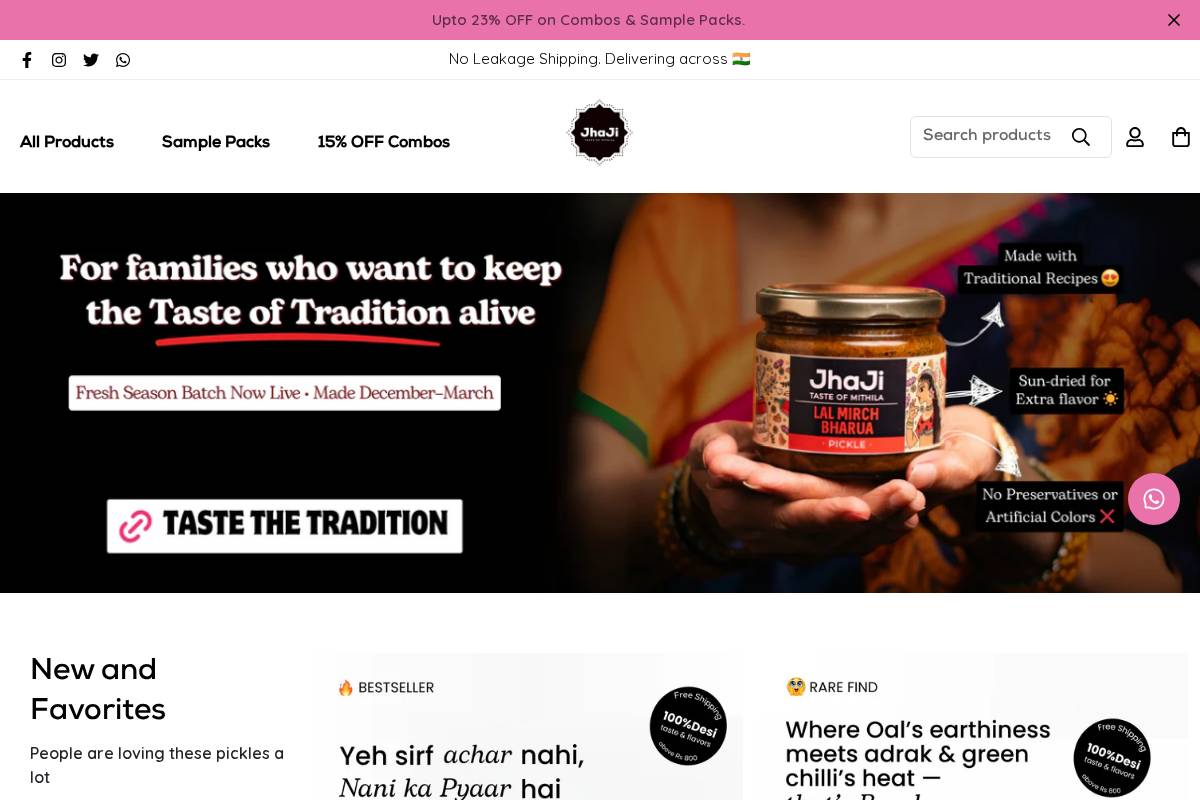 jhajistore.com homepage screenshot