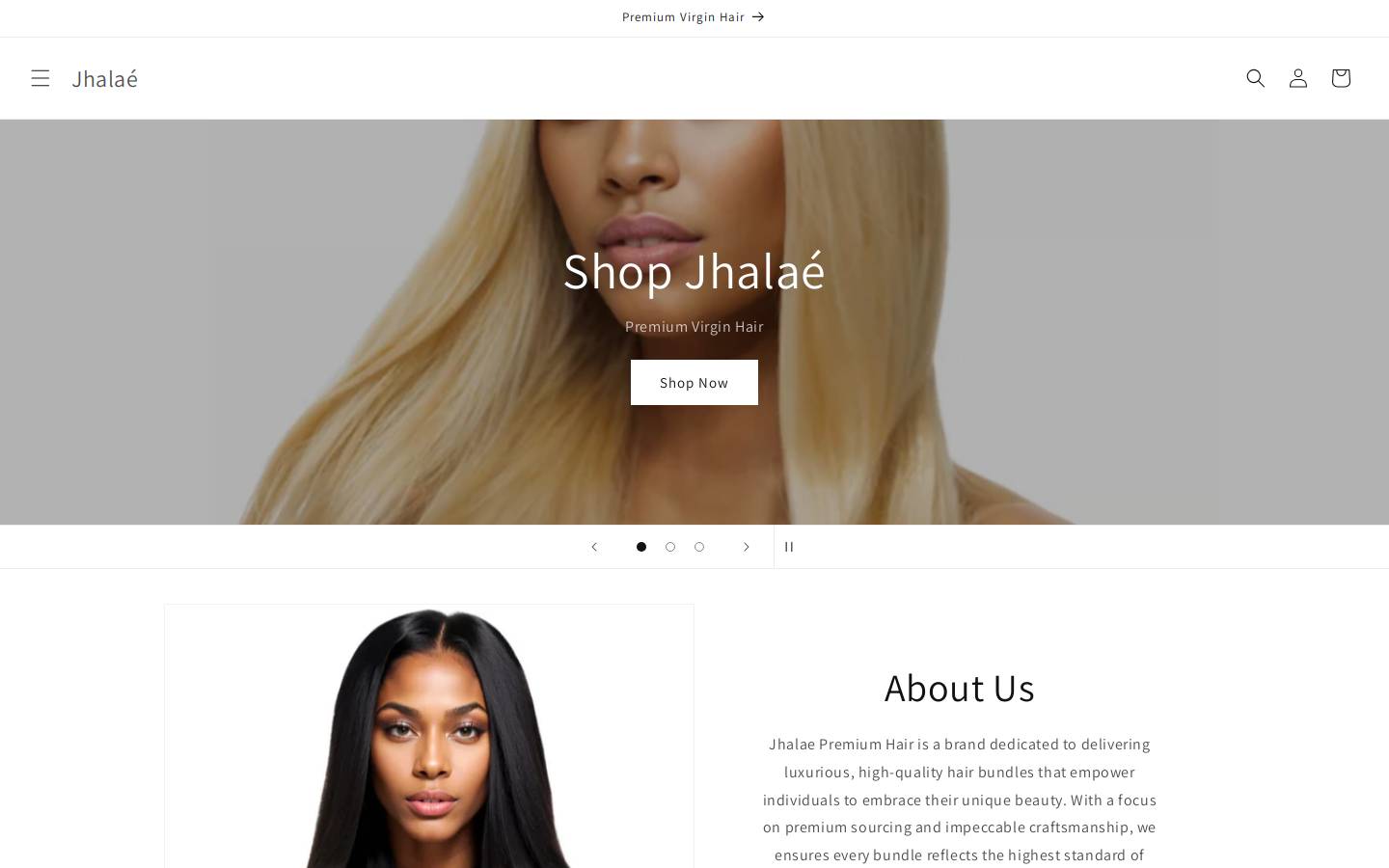 jhalaehair.com homepage screenshot