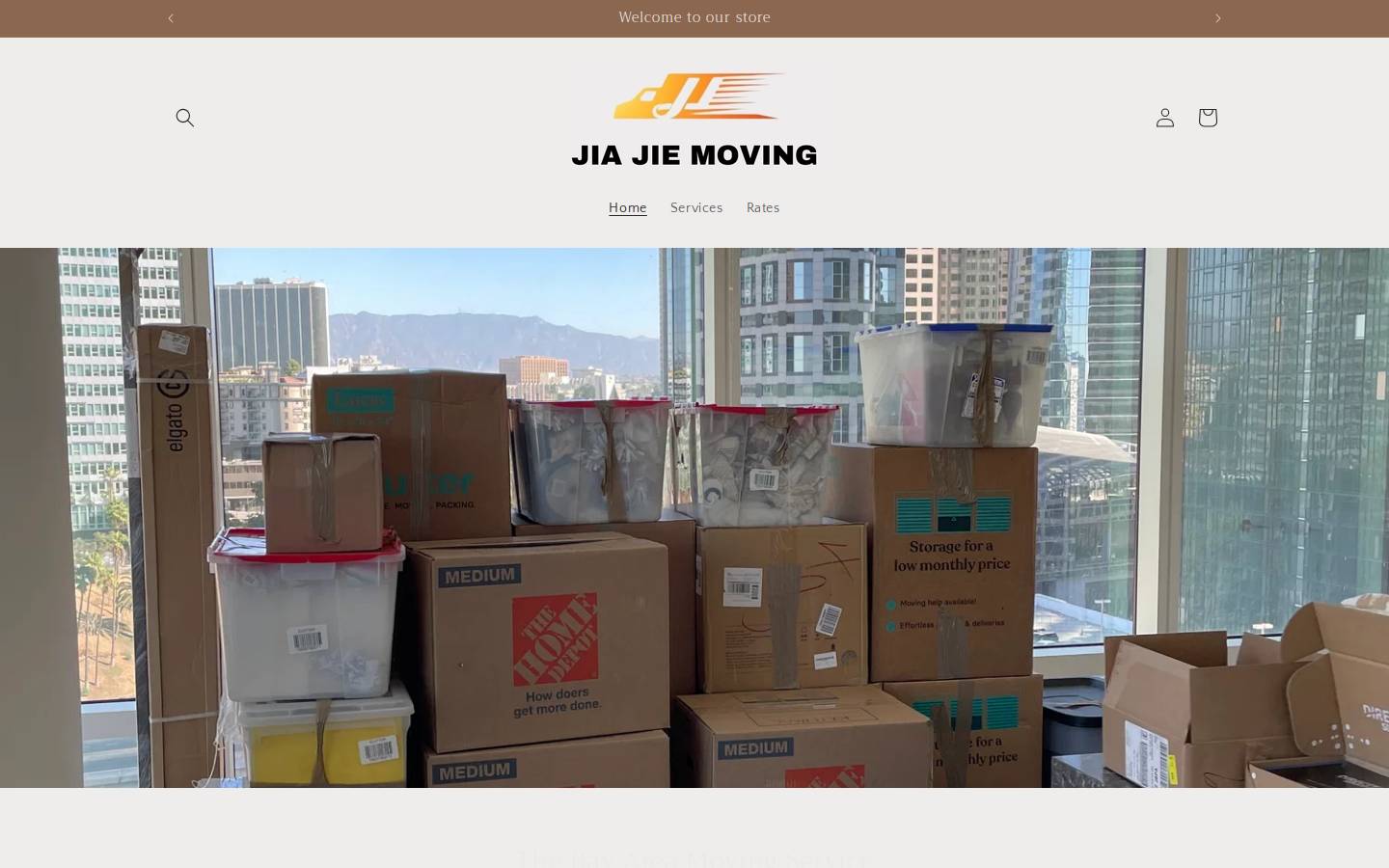 jiajiemoving.com homepage screenshot