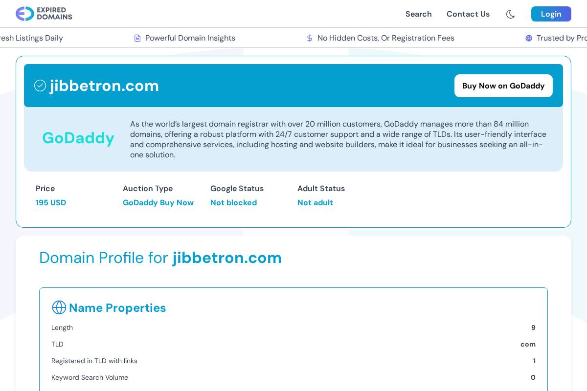 jibbetron.com homepage screenshot