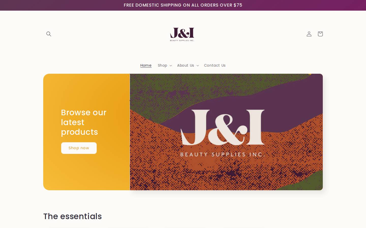 jibeauty.com homepage screenshot