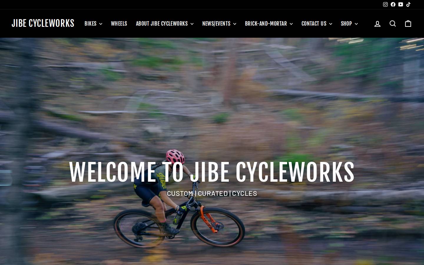 jibebike.com homepage screenshot